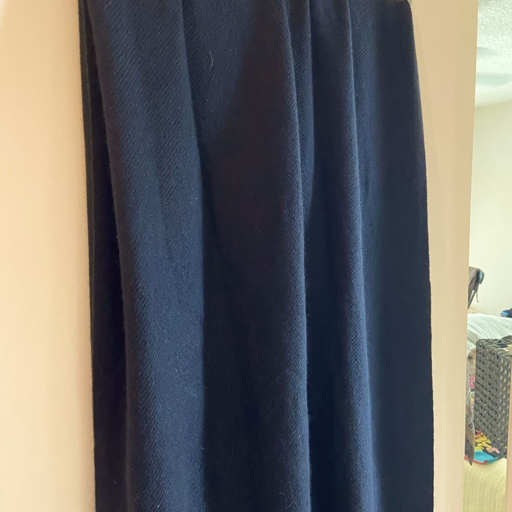 KPA Cashmere Black Stole Scarf 28 X 80